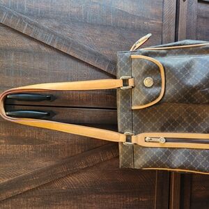 Luxury Brown Checkered Men's Bag
